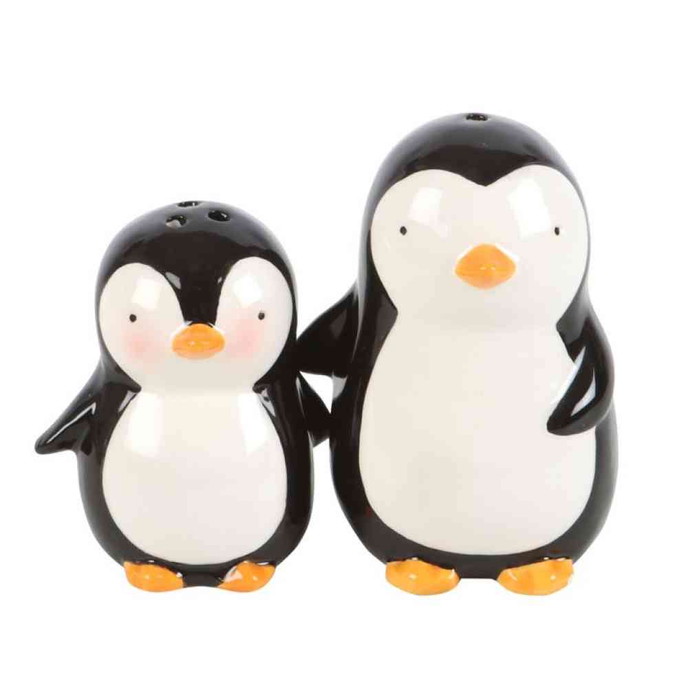 Something Different - Hugging Penguins Salz- und Pfefferstreuer - Mehrfarben